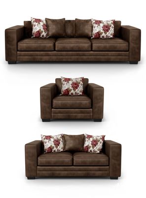 Living 8 Cuerpos 4+3+1 XL Con Resorte Estructural Palazzo Envejecido