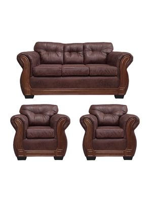 Living Con Respaldo Confortable 5 Personas Taurus 3+1+1 Envejecido X