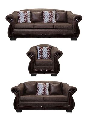 Imagen 1 del producto Living Con Resorte Estructural 8 Personas Búfalo 4+3+1 Envejecido