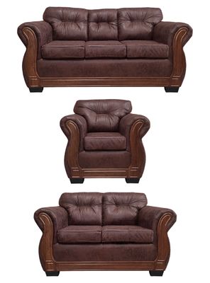 Living Con Respaldo Confortable 6 Personas Taurus 3+2+1 Envejecido X