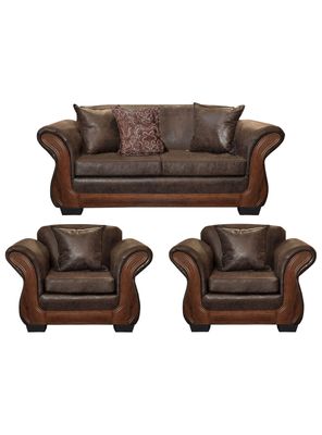 Imagen 1 del producto Living Con Resorte Estructural 4 Cuerpos 2+1+1 Palermo Envejecido Premium X