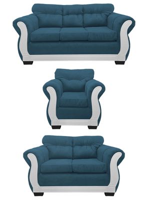 Living Con Resorte Estructural 6 Cuerpos 3+2+1 Taurus Chenille Premium Edición Limitada