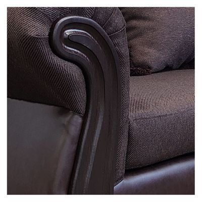 Imagen 2 del producto Living Con Resorte Estructural 5 Cuerpos 3+1+1 Grand Búfalo Chocolate Rayado Versión PREMIUM