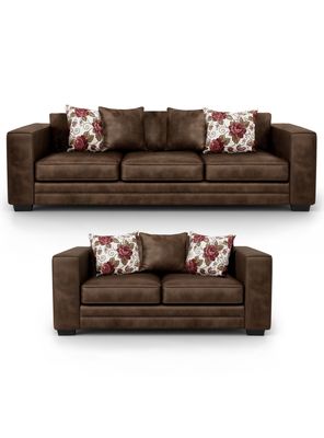 Living 7 Cuerpos 4+3 XL Con Resorte Estructural Palazzo Envejecido