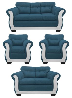 Living Con Resorte Estructural 7 Cuerpos 3+2+1+1 Taurus Chenille Premium Edición Limitada