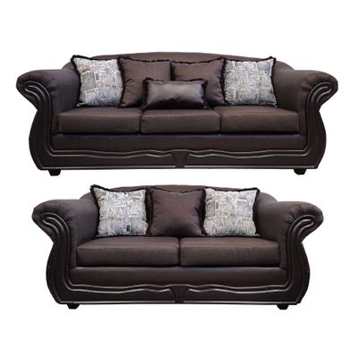 Living Con Resorte Estructural 7 Cuerpos 4+3 Grand Búfalo Chocolate Rayado Versión PREMIUM