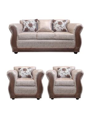 Imagen 1 del producto Living Con Resorte Estructural 5 Cuerpos 3+1+1 Eleonor Envejecido X