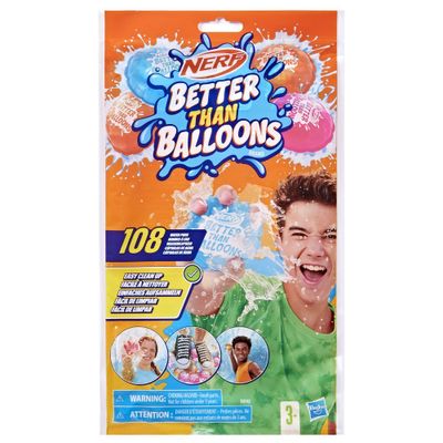 Cápsulas de Agua Nerf Better Than Balloons 108 Unidades