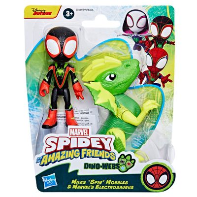 Imagen 2 del producto Figura de Acción Spidey & His Amazing Friends Dino-Webs Miles ""Spin"" Morales y Marvel's Electrosaurus