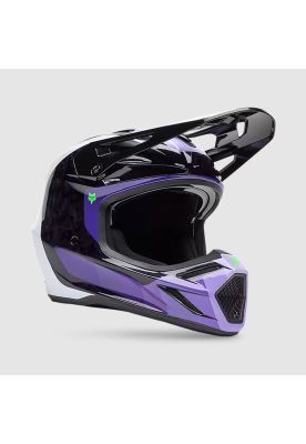 Imagen 2 del producto Casco Moto V3 RS Grid Negro/Morado Fox