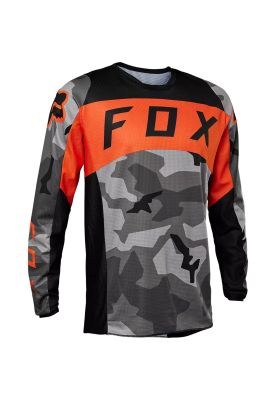 Polera Moto 180 BKNR Camo Gris/Naranjo Fox