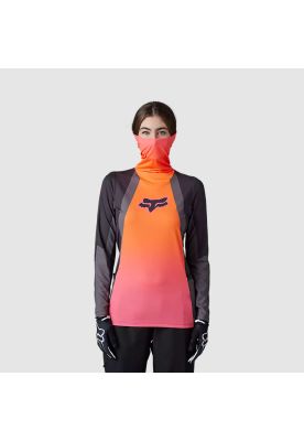 Polera Moto Mujer Ranger Drive Krux SXS Con Cuello Naranjo Fox