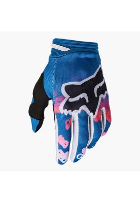 Guantes Moto 180 Morphic Azul/Rosado Fox