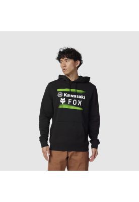 Imagen 1 del producto Poleron Lifestyle Canguro Fox x Kawasaki Negro Fox