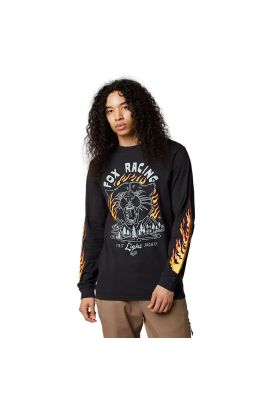 Polera Lifestyle Manga Larga Parkerboss Negro Fox