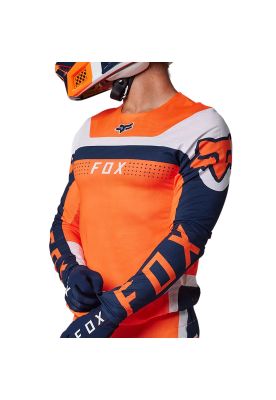 Imagen 2 del producto Polera Moto Flexair Efekt Naranjo/Azul/Blanco Fox