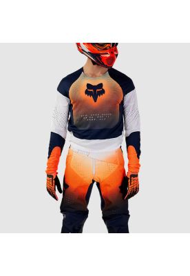 Imagen 2 del producto Polera Moto 360 Revise Azul Marino/Naranjo Fox