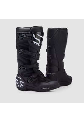 Botas Moto Niño Comp Negro/Blanco Fox