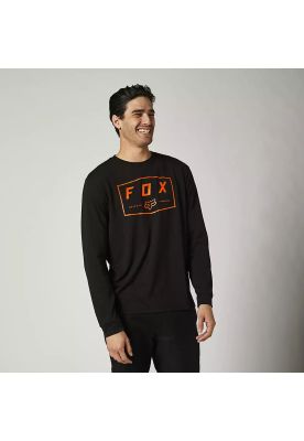 Polera Lifestyle Manga Larga Badger Negro Fox