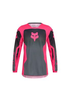 Polera Moto Niño 180 Shield Negro/Rosado Fox