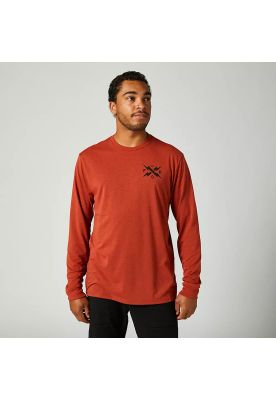 Polera Lifestyle Calibrated Manga Larga Rojo Fox