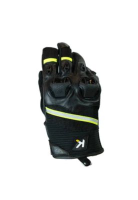 Guantes Moto Calle Leather III Negro/Amarillo KMZ