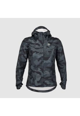 Chaqueta Bicicleta Impermeable Ranger Camo Negro Fox