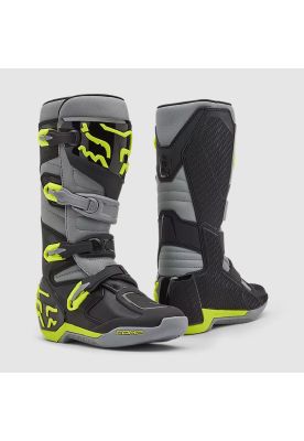 Botas Moto Comp Gris/Amarillo Fox