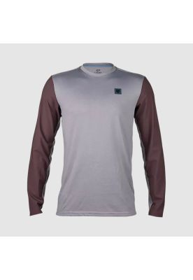 Polera Moto Ranger Off Road Manga Larga Gris Fox