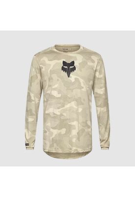 Polera Bicicleta Ranger TruDri™ Manga Larga Crema Fox