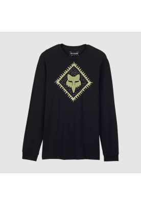 Polera Lifestyle Leo Premium Manga Larga Negro Fox