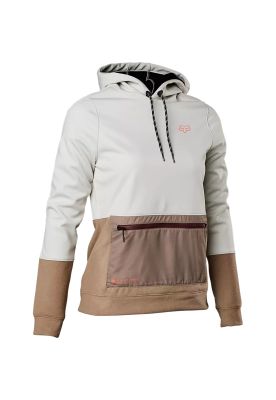 Poleron Bicicleta Mujer Ranger Windbloc® Blanco/Cafe Fox