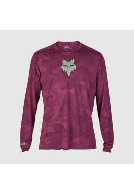 Polera Bicicleta Ranger TruDri™ Manga Larga Morado Camo Fox