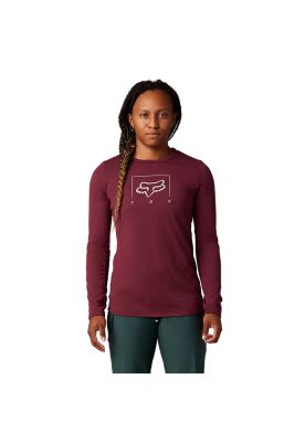 Imagen 2 del producto Polera Bicicleta Mujer Manga Larga Ranger Drirelease® Burdeo Fox