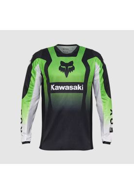 Polera Moto 180 Kawasaki Verde Fox