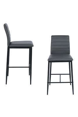 Imagen 2 del producto Pack 2 Sillas de Bar Boston Gris