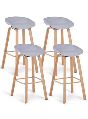 Pack 4 Pisos de Bar Estilo Nórdico Gris