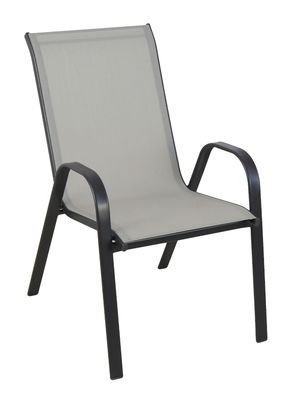 Silla de Terraza Textileno y Acero Gris