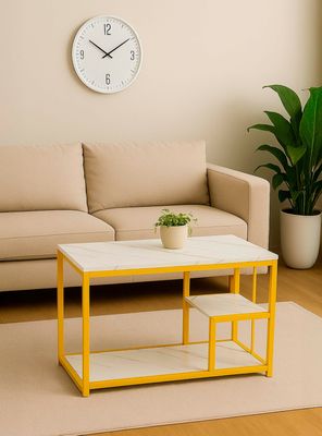 Imagen 2 del producto Mesa Auxiliar con Estantes de Almacenamiento Rectangular