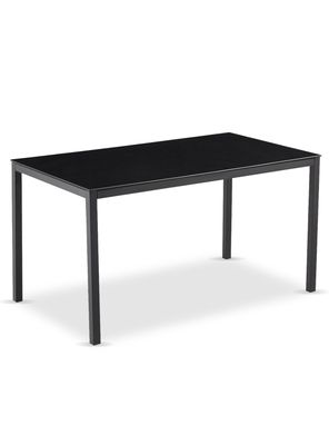 Mesa de Comedor Vidrio Negro 120x80x75cm