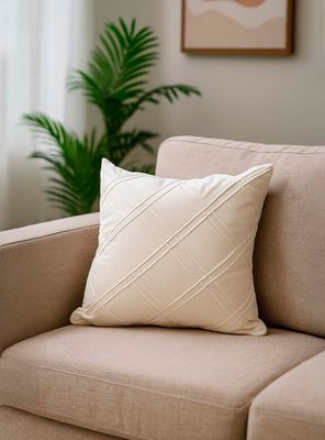 Imagen 2 del producto Cojín Decorativo Gris Claro 43x43cm