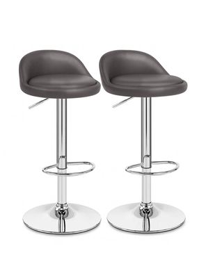 Pack 2 Piso Bar Altura Regulable Café