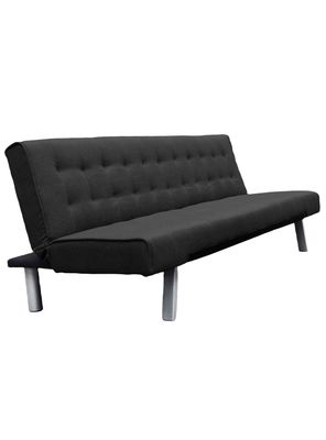 Futón Parker 3 cuerpos 72x178x80 cm Negro