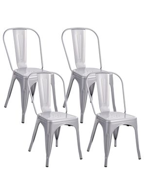 Pack 4 Sillas de Metal Tolix Gris