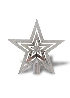 Estrella Navidad Plateada Plateado