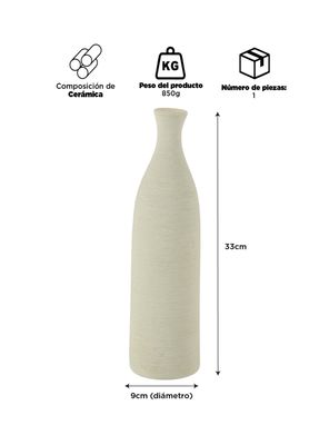 Imagen 2 del producto Florero Cerámica Verde Claro 33cm