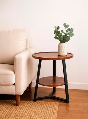 Imagen 2 del producto Mesa de Centro Lateral Redonda Café