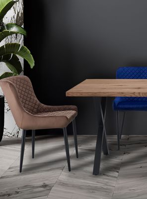 Imagen 2 del producto Comedor Monaco Mesa 160x90cm + 4 Sillas Mix Velvet 