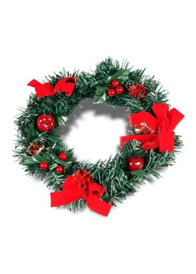 Corona Navidad 30 cm Rojo