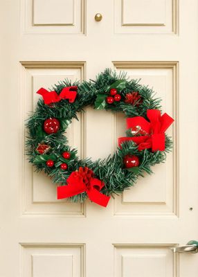 Imagen 2 del producto Corona Navidad 30 cm Rojo